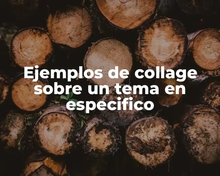 Ejemplos de collage sobre un tema en especifico