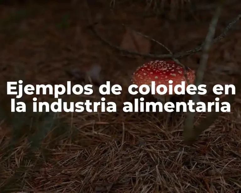 Ejemplos de coloides en la industria alimentaria