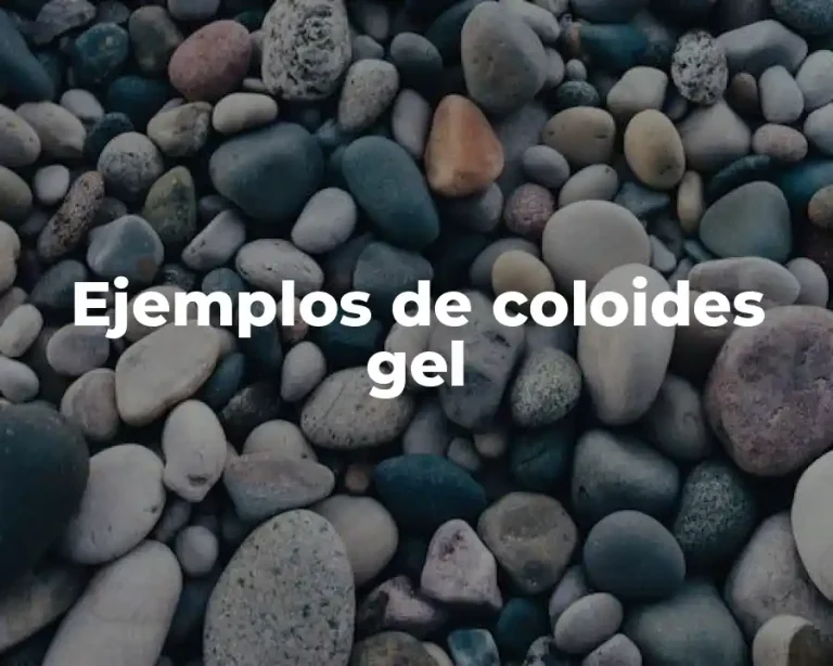 Ejemplos de coloides gel