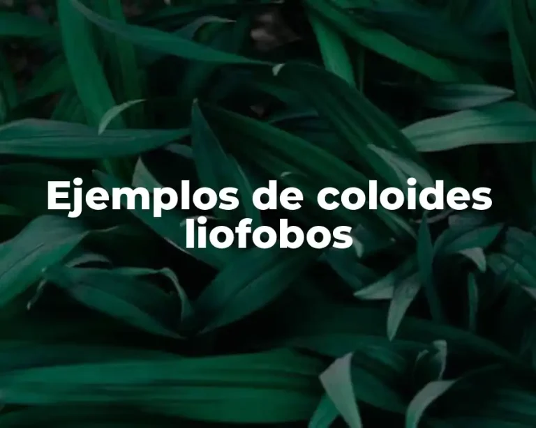 Ejemplos de coloides liofobos