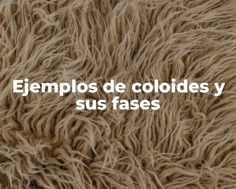Ejemplos de coloides y sus fases