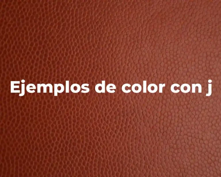 Ejemplos de color con j
