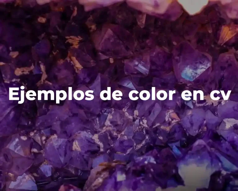 Ejemplos de color en cv