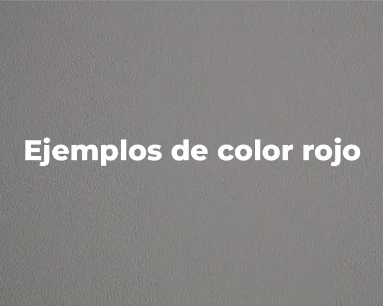 Ejemplos de color rojo
