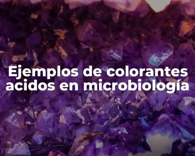 Ejemplos de colorantes acidos en microbiología