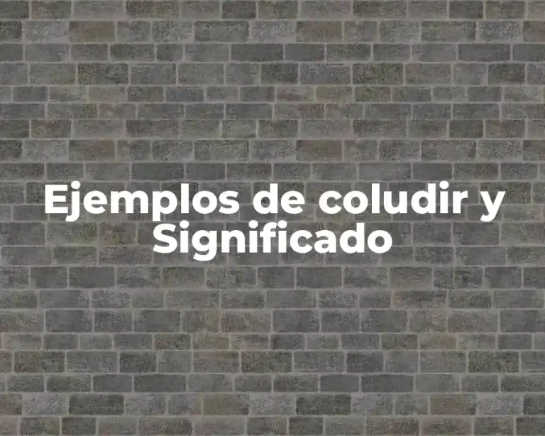 Ejemplos de coludir y Significado