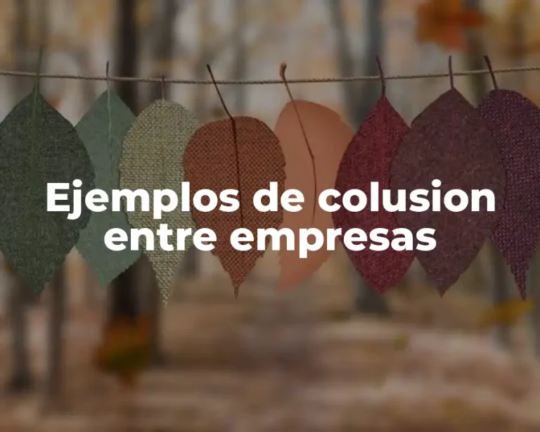 Ejemplos de colusion entre empresas