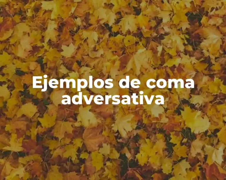 Ejemplos de coma adversativa