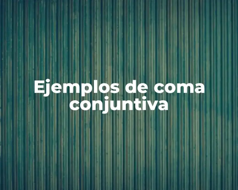 Ejemplos de coma conjuntiva