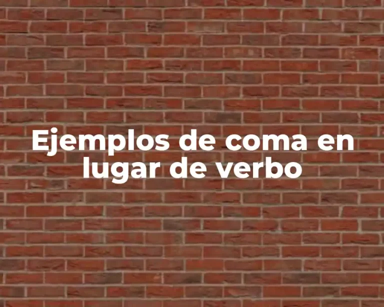 Ejemplos de coma en lugar de verbo