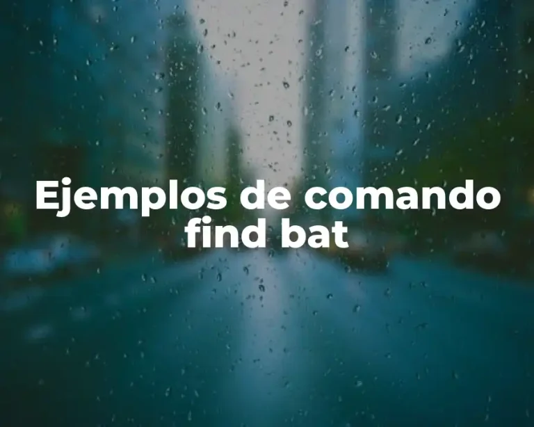 Ejemplos de comando find bat