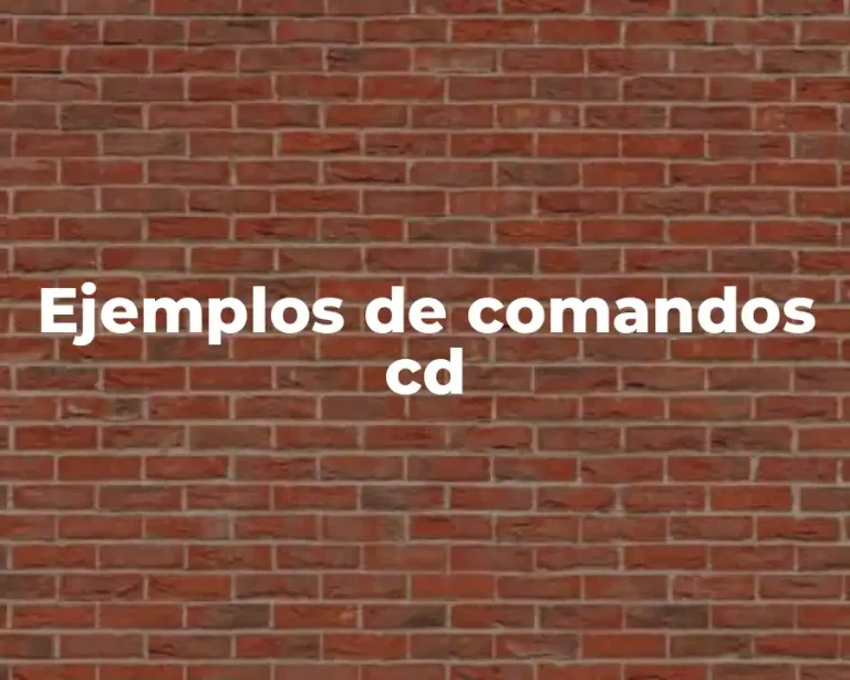 Ejemplos de comandos cd