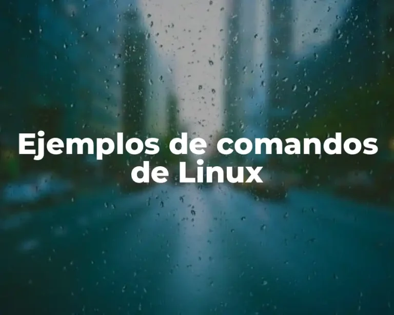 Ejemplos de comandos de Linux