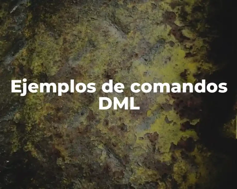 Ejemplos de comandos DML