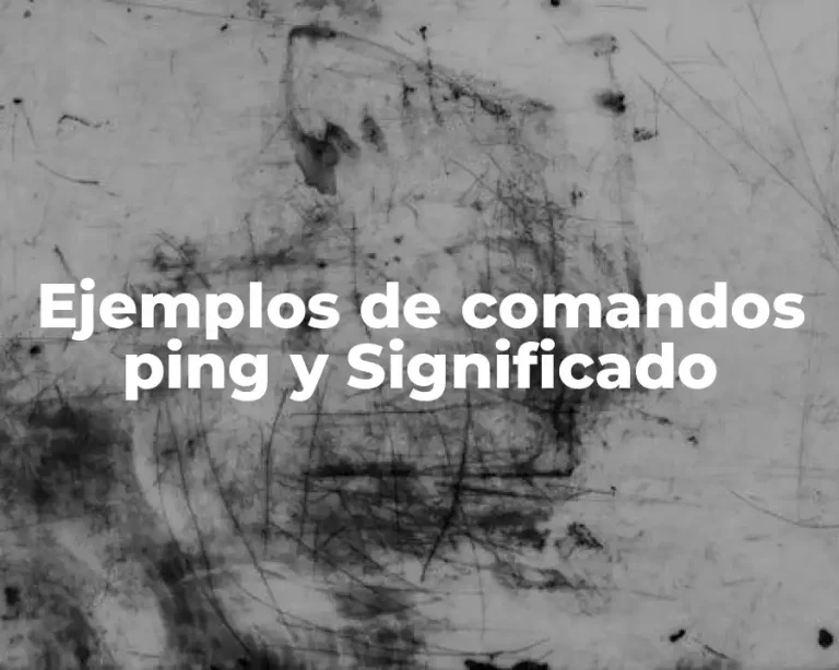 Ejemplos de comandos ping y Significado