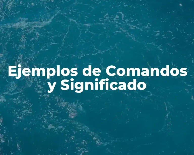 Ejemplos de Comandos y Significado