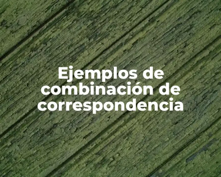 Ejemplos de combinación de correspondencia
