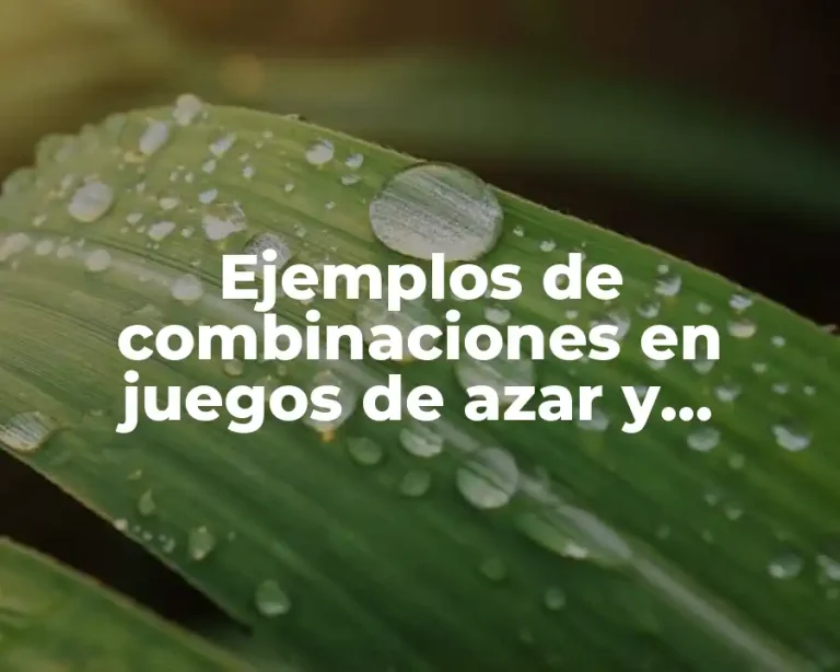 Ejemplos de combinaciones en juegos de azar y Significado