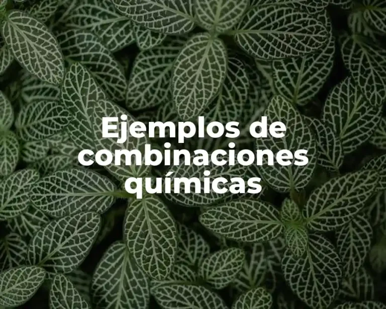 Ejemplos de combinaciones químicas