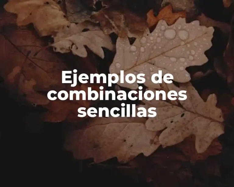 Ejemplos de combinaciones sencillas