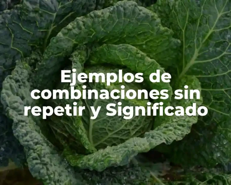 Ejemplos de combinaciones sin repetir y Significado