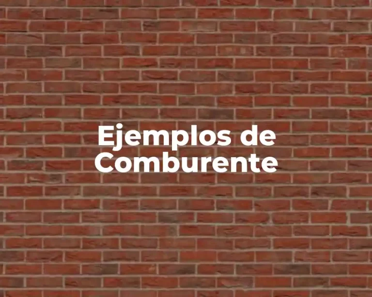 Ejemplos de Comburente