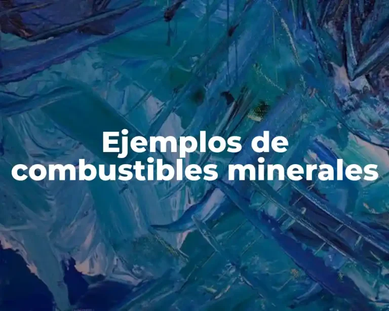 Ejemplos de combustibles minerales