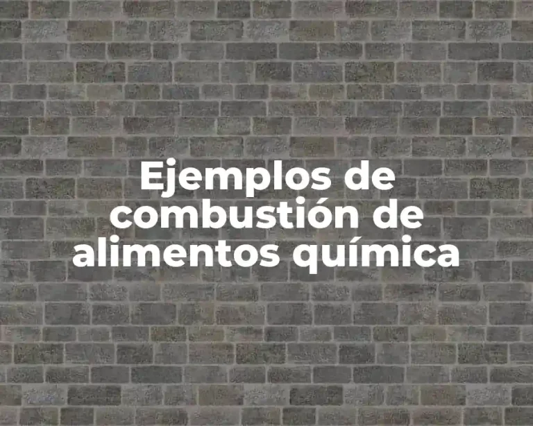 Ejemplos de combustión de alimentos química