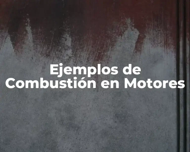 Ejemplos de Combustión en Motores