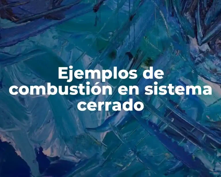 Ejemplos de combustión en sistema cerrado