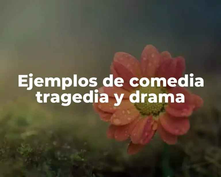 Ejemplos de comedia tragedia y drama