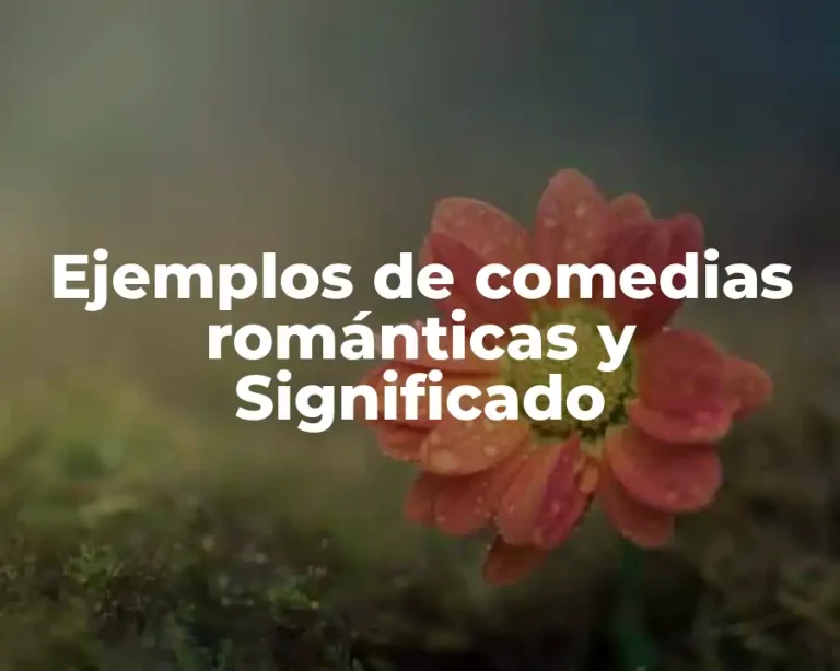 Ejemplos de comedias románticas y Significado