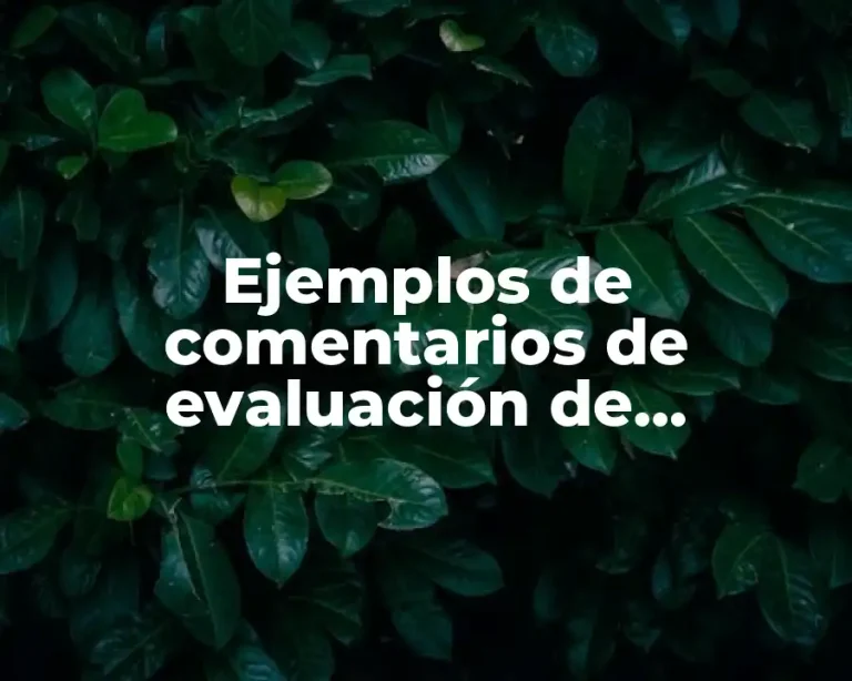 Ejemplos de comentarios de evaluación de preescolar para alimentación sana