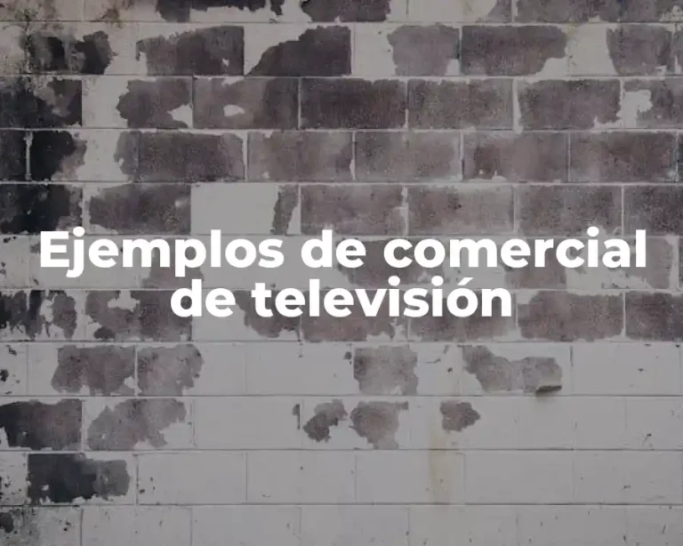 Ejemplos de comercial de televisión