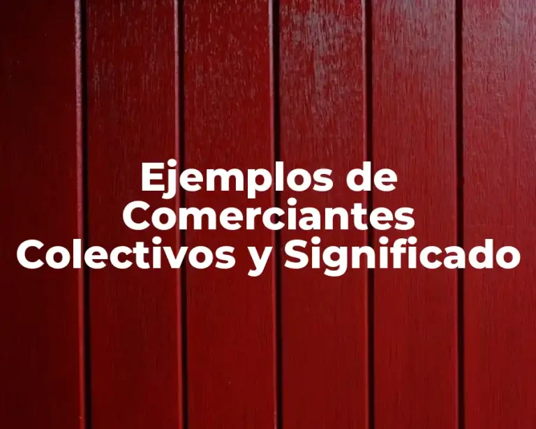 Ejemplos de Comerciantes Colectivos y Significado