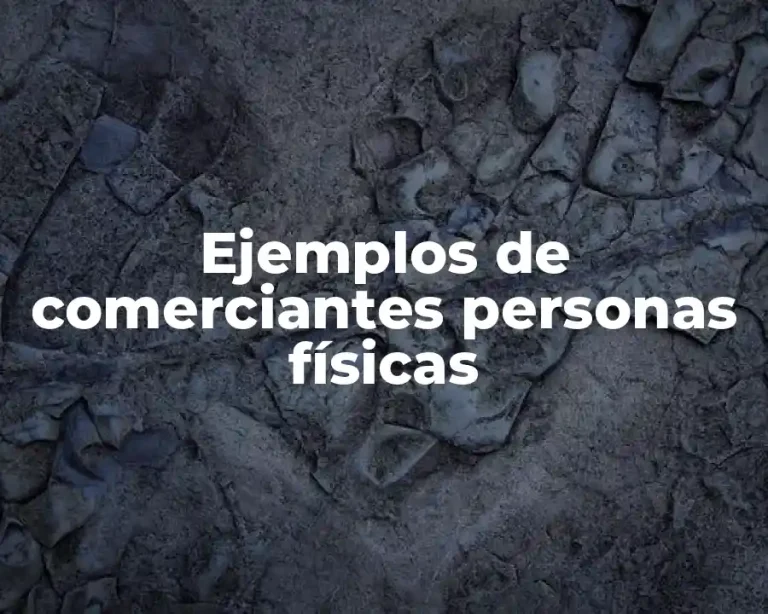Ejemplos de comerciantes personas físicas