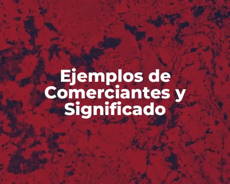 Ejemplos de Comerciantes y Significado