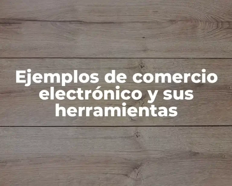 Ejemplos de comercio electrónico y sus herramientas