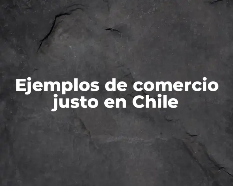 Ejemplos de comercio justo en Chile