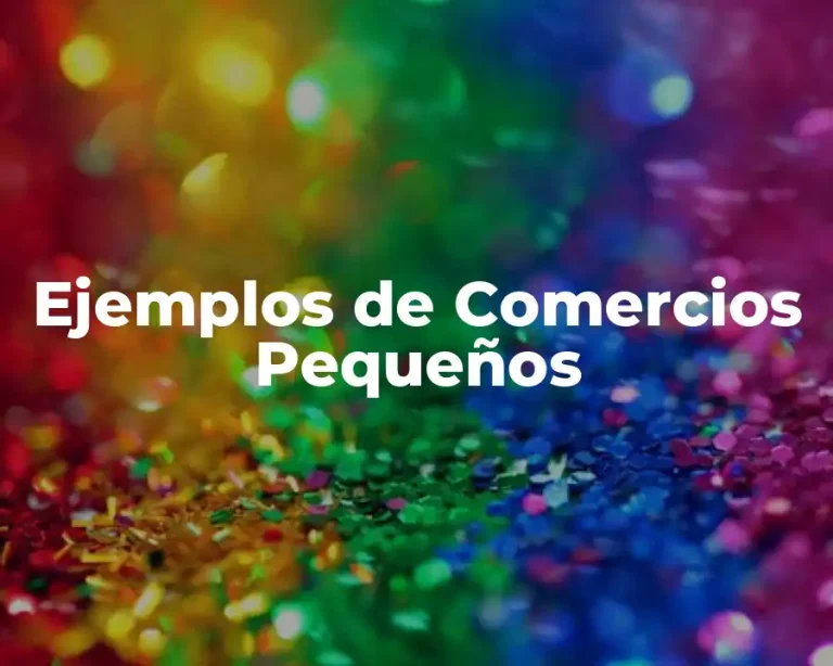 Ejemplos de Comercios Pequeños