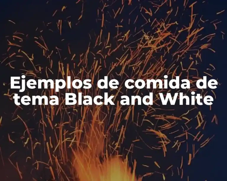 Ejemplos de comida de tema Black and White