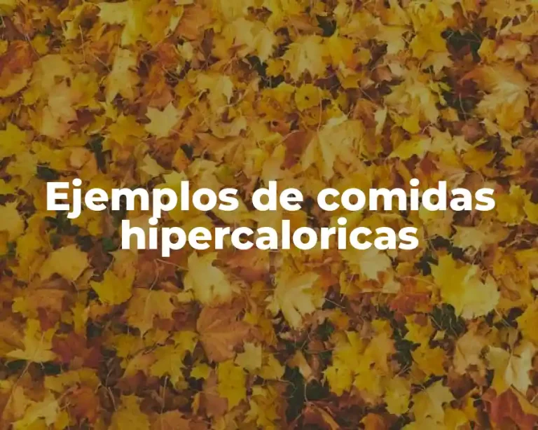 Ejemplos de comidas hipercaloricas