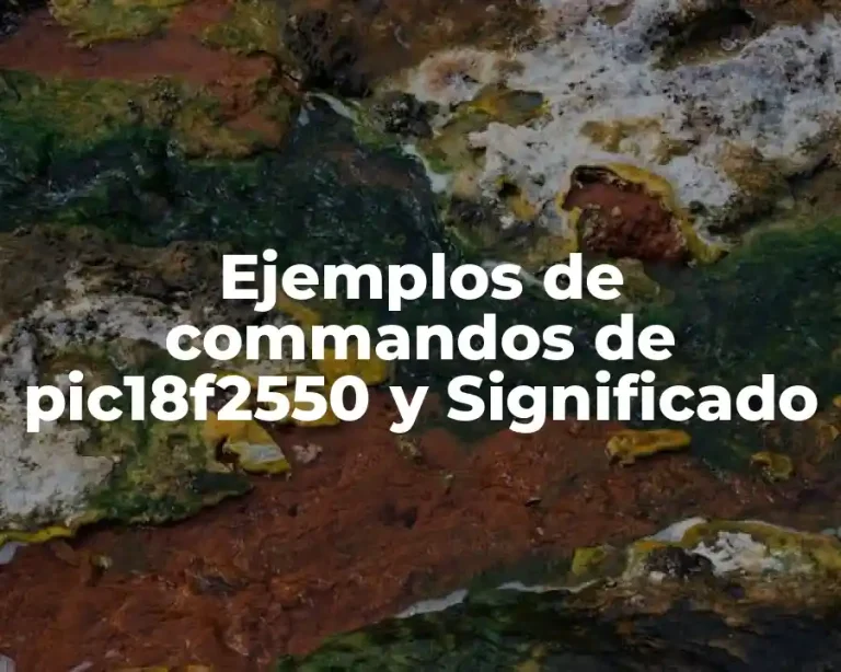 Ejemplos de commandos de pic18f2550 y Significado