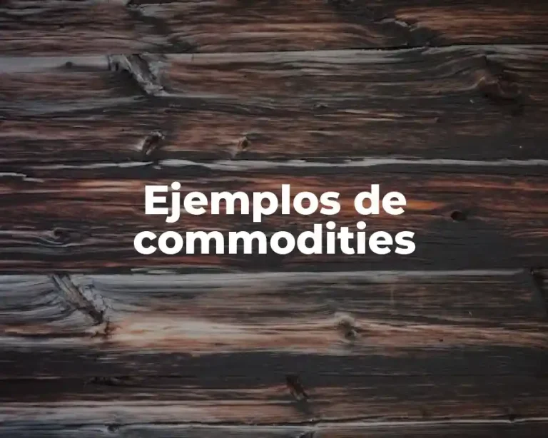 Ejemplos de commodities