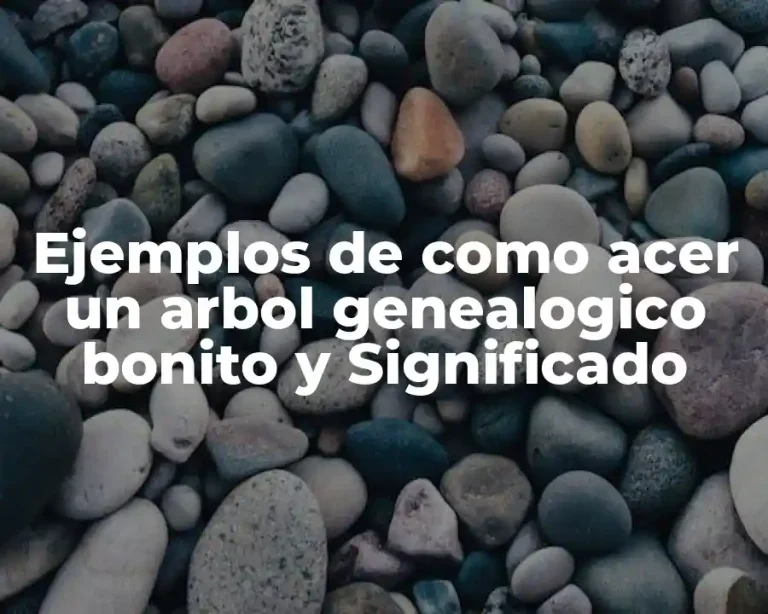 Ejemplos de como acer un arbol genealogico bonito y Significado