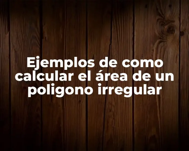 Ejemplos de como calcular el área de un poligono irregular