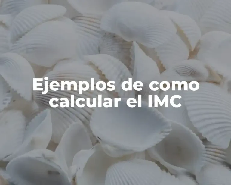 Ejemplos de como calcular el IMC