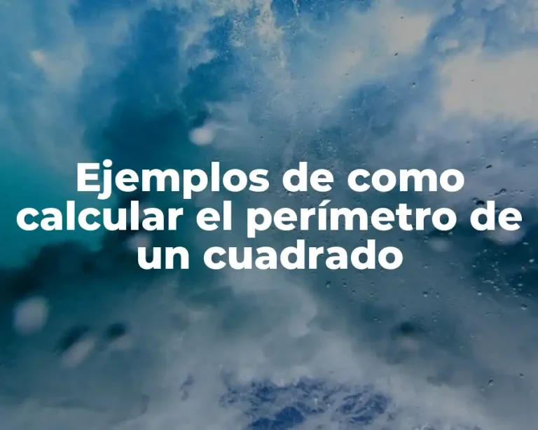Ejemplos de como calcular el perímetro de un cuadrado