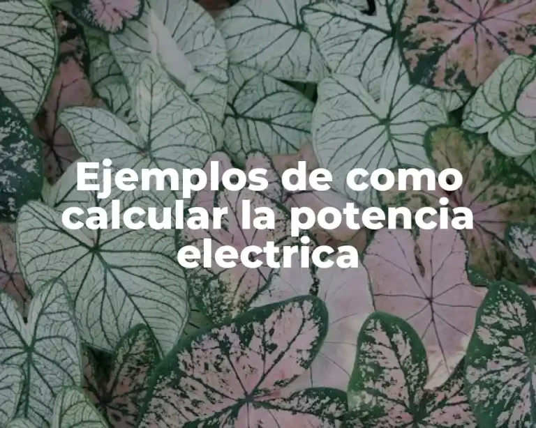 Ejemplos de como calcular la potencia electrica