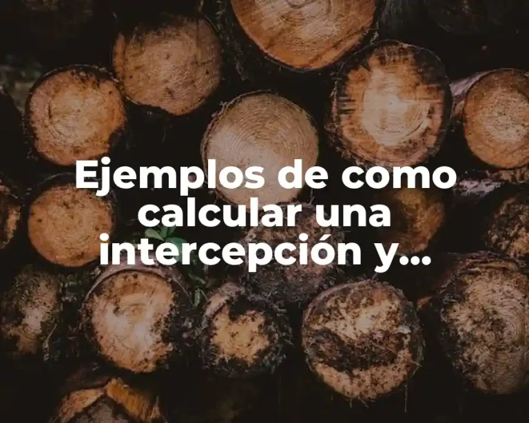 Ejemplos de como calcular una intercepción y Significado